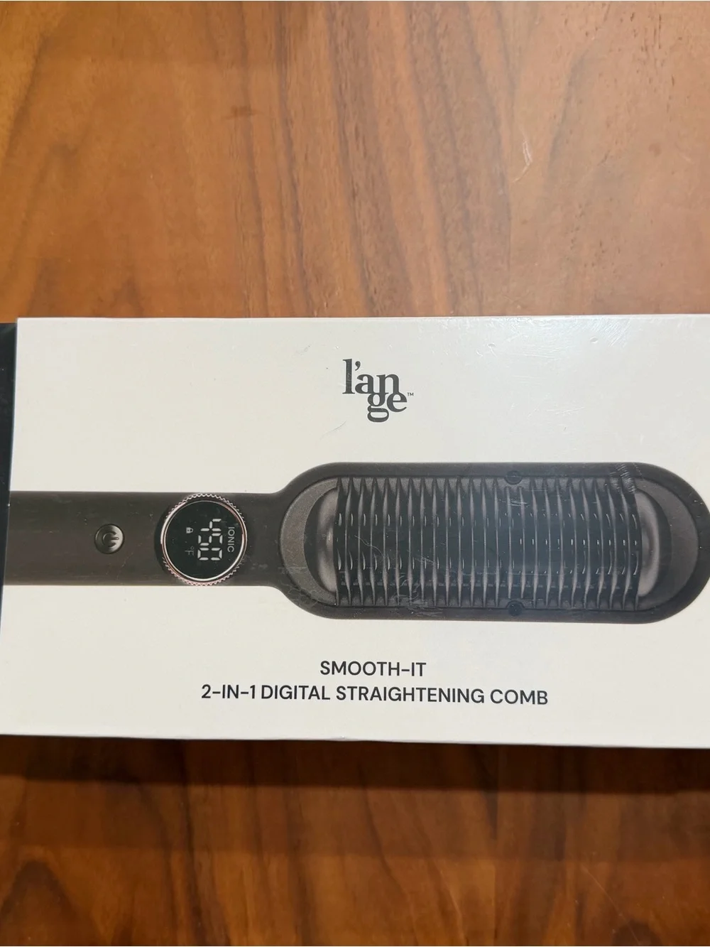 Sealed/Unopend Lange Smooth-It 2-in-1 Digital Straightening Comb - Black & White